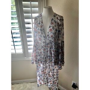 Forever 21 floral long sleeve kimono SZ L